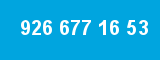 926 677 16 53 926 677 16 53